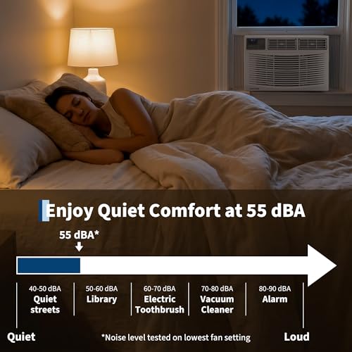 Image of Garvee 8000 BTU Window Air Conditioner Unit with Remote Control | Cools Rooms Up to 350 Sq ft, 3 Cooling & Fan Speeds Quiet Operation, Digital Display, Easy Install Kit, for Bedroom, Office