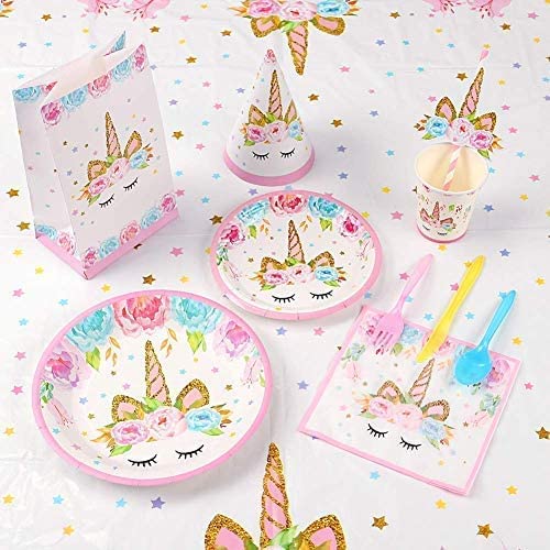 Ainden Unicorn Plates And Napkins For 32, Unicorn Party Decorations, Unicorn Party Supplies For Girls Birthday, Baby Shower, 32 Pcs 7'' Plates, 32 Pcs 9'' Plates, 32 Pcs Napkins #TOP5