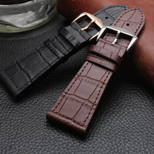 Bracelet de montre en cuir véritable Klauer de 26-30mm avec une boucle en acier chic - 3