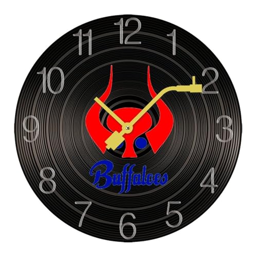 掛け時計 木製レコード 大阪近鉄バファローズ ウォールクロック かけ時計 置き時計 インテリア おしゃれ 電池式 飾り 木製 連続秒針 北欧 無音 壁掛け 個性的 大数字 音楽愛好家 直径30cm ギフト