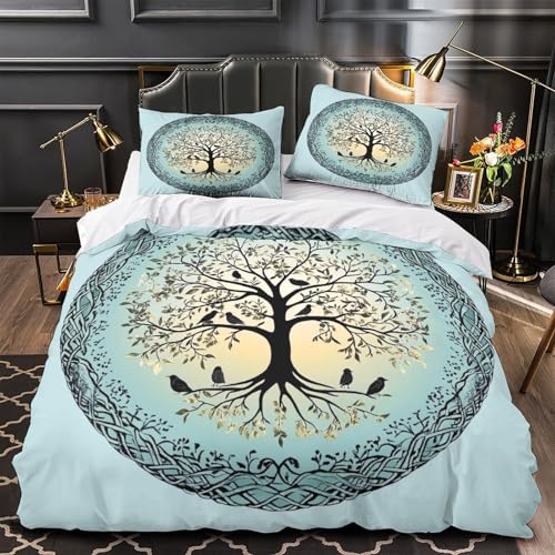 Housse de couette arbre celtique 140x200 microfibre