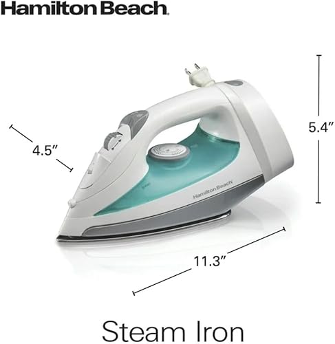 Miniatura 7 de Hamilton Plancha de vapor retráctil con cable  Potente 1200 W, suela antiadherente, vapor vertical, apagado automático