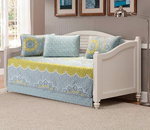 Image of Fancy Collection 5pc Day Bed Quilted Coverlet Daybed Set New (Oslo Yellow)