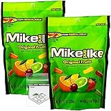 Mike and Ike Original Flavors Pack of 2 Bags - 10oz Bags of Chewy Movie Candy Bulk Pack - Mike and Ike Candy Bulk Pack - Bundle with Ballard Products Pocket Bag