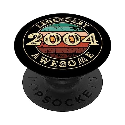 Vintage 2004 para hombre, regalo aniversario, 19 cumpleaños, 19 años PopSockets PopGrip Intercambiable