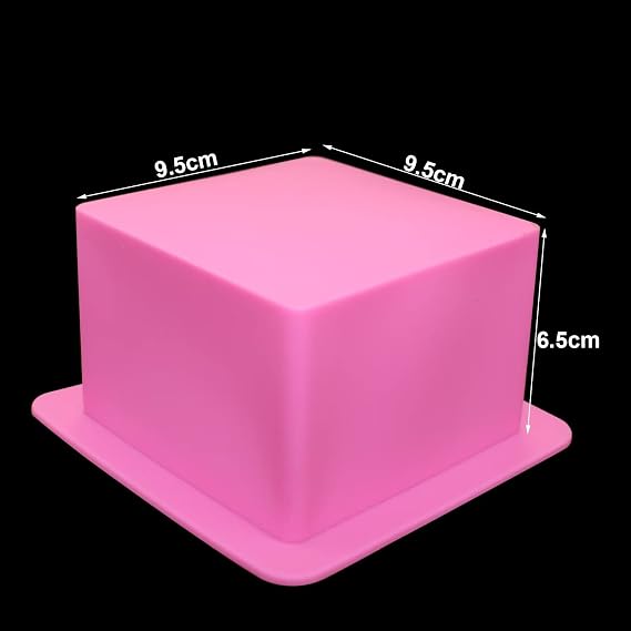 2 Pieces Large Cube Square Soap Making Mold Silicone Candle Mold Non-Stick Square Baking Silicone Mold 500ml ...