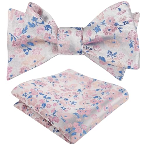 Image of Alizeal Mens 2pcs Floral Bow Tie Set