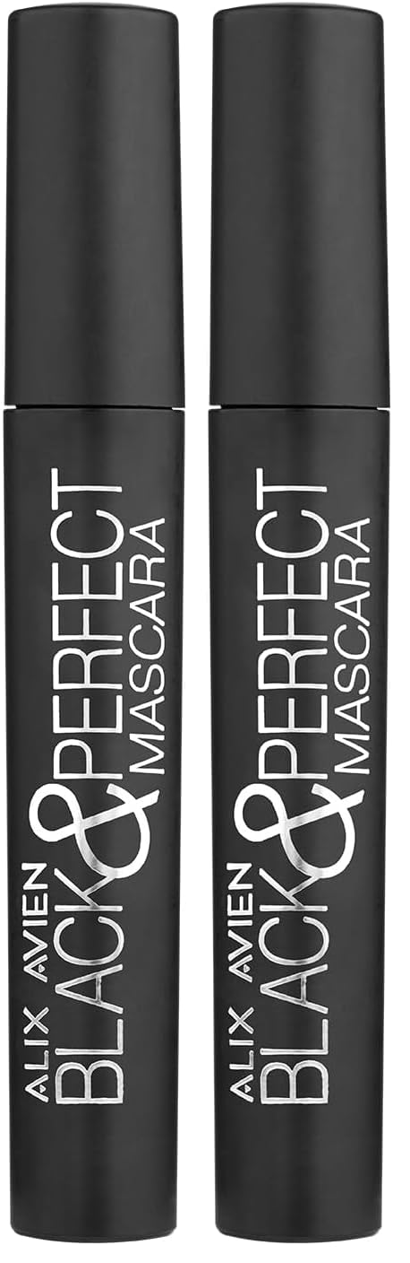 ALIX AVIEN Black & Perfect Mascara - Hacim Veren Etkisiyle Kıvrımlı Kirpikler (2 paketi)