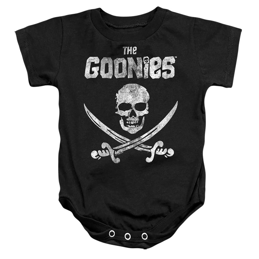 The Goonies Flag 1 Unisex Infant Snap Suit for Baby (6 Months) Black