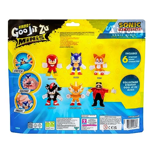 Opções de personagens Heroes of Goo Jit Zu Mini Sonic pacote com 6