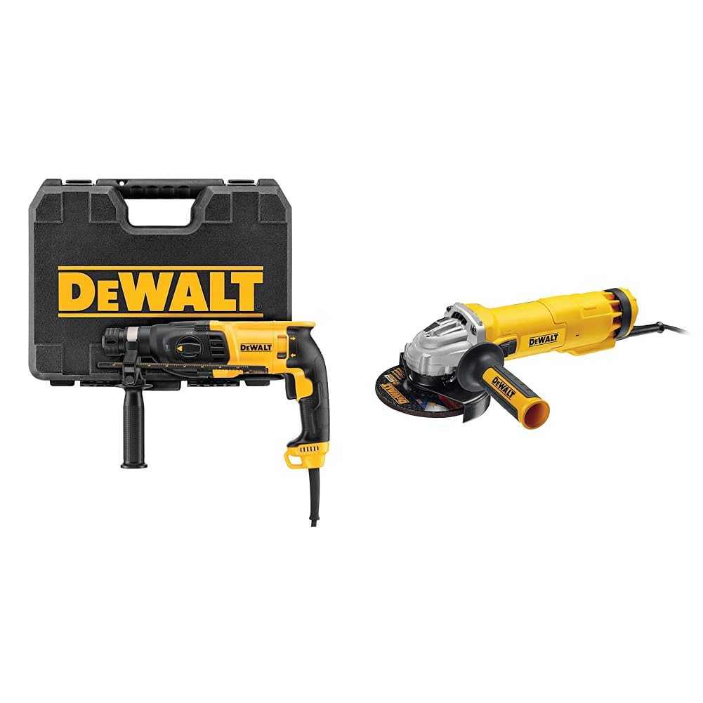 Perforateur DeWalt D25133K SDS-Plus 800W et meuleuse meuleuse d'angle dwe4237-qs filaire