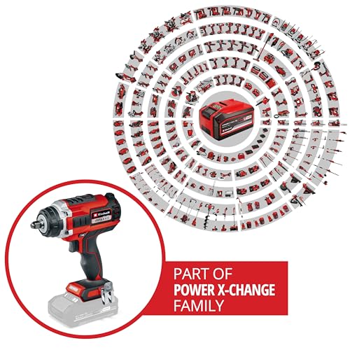 Einhell 4510071 Cordless 1/2" Impact Wrench Brushless Motor 18V IMPAXXO 18/400 BL Li-Solo PXC (18V, Li-Ion, 400 Nm, 3-Speed, incl. Bit Adapter + Nut Set for Car/RV, Battery and Charger Not Included) by Einhell - Image 6