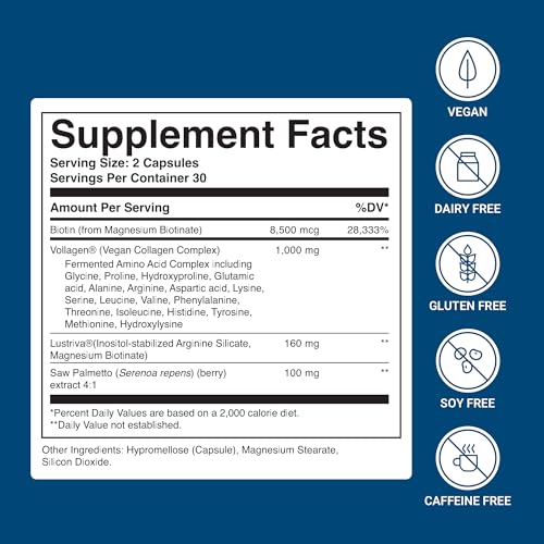 ActivatedYou BioCollagen Complex Plant-Based Collagen for Women & Men - Designed to Promote Skin Firmness, Muscle Strength & Hair Volume, 2 Daily Capsules Supports Youthful Appearance & Joint Mobility