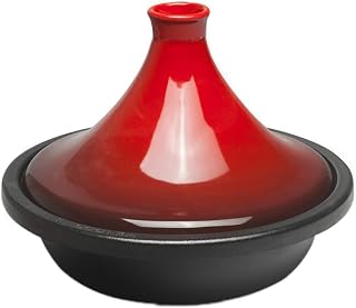 ZAANU Sartén para Sopa, Olla de Hierro Fundido, Olla, Cacerola con Tapa de cerámica esmaltada, Cacerola de Piedra Coreana para cocción Lenta púrpura 1,7 l (Rojo 1,7 l)