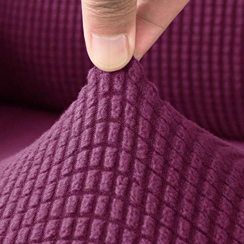 Armless Accent Chair Slipcovers Stretch Purple Removable Chair Covers Non Slip Washable Furniture Protector For Home Hotel (Purple) #TOP2