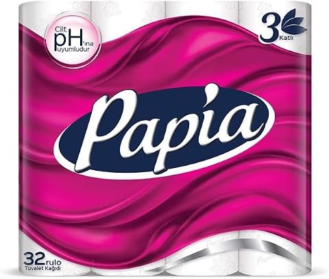 Papia 3 Katlı 32'lı Tuvalet Kağıdı (1 x 32 Rulo)