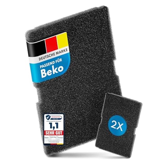 Premium Trocknerfilter 2er Set kompatibel für Beko Grundig Blomberg Smeg - Ersatz für 2964840100 2964840200 - Filter für Wärmepumpentrockner - Passgenauer Schwammfilter Filtermatte 245 x 155 x 10 mm