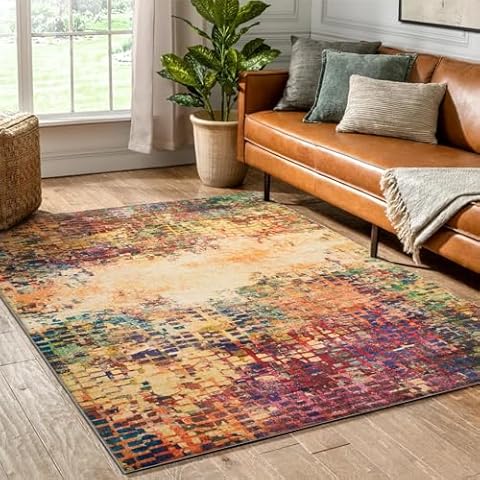 Hafaa Machine Washable Vintage Boho Rug Cover