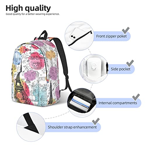Sac à dos ordinateur portable Tour Eiffel protégeant vos appareils