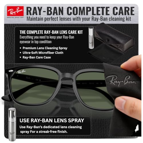 Image of Ray-Ban RB4362 Square Shaped Sunglasses for Men & Women with Official RAYBAN Eyewear Kit