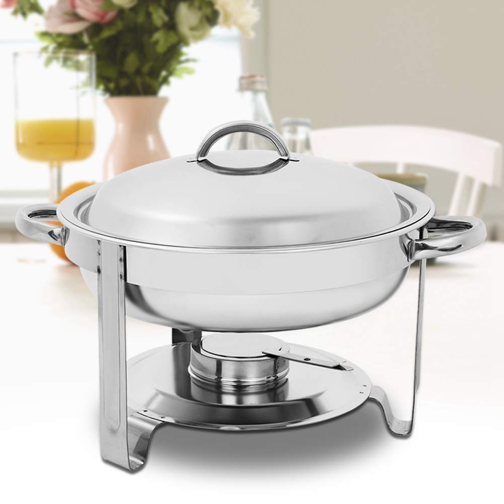 Calentador de Alimentos para Platos de frotamiento Recipiente de Acero Inoxidable para Calentar Alimentos para Frotar, Cocina Grande, Catering, Buffet y Fiesta