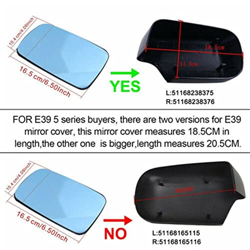 Espejo retrovisor exterior calefactable para BMW E39 modelos 2000 a 2003 3
