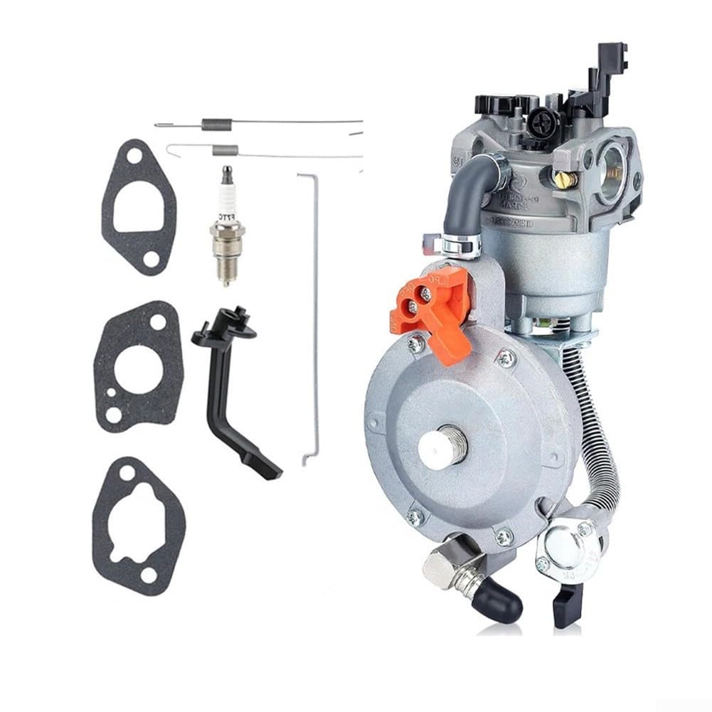 Carburador de propano de doble combustible, 1 paquete para kit de conversión de gas natural compatible con generadores de alta eficiencia térmica y bajas emisiones para uso industrial o exterior