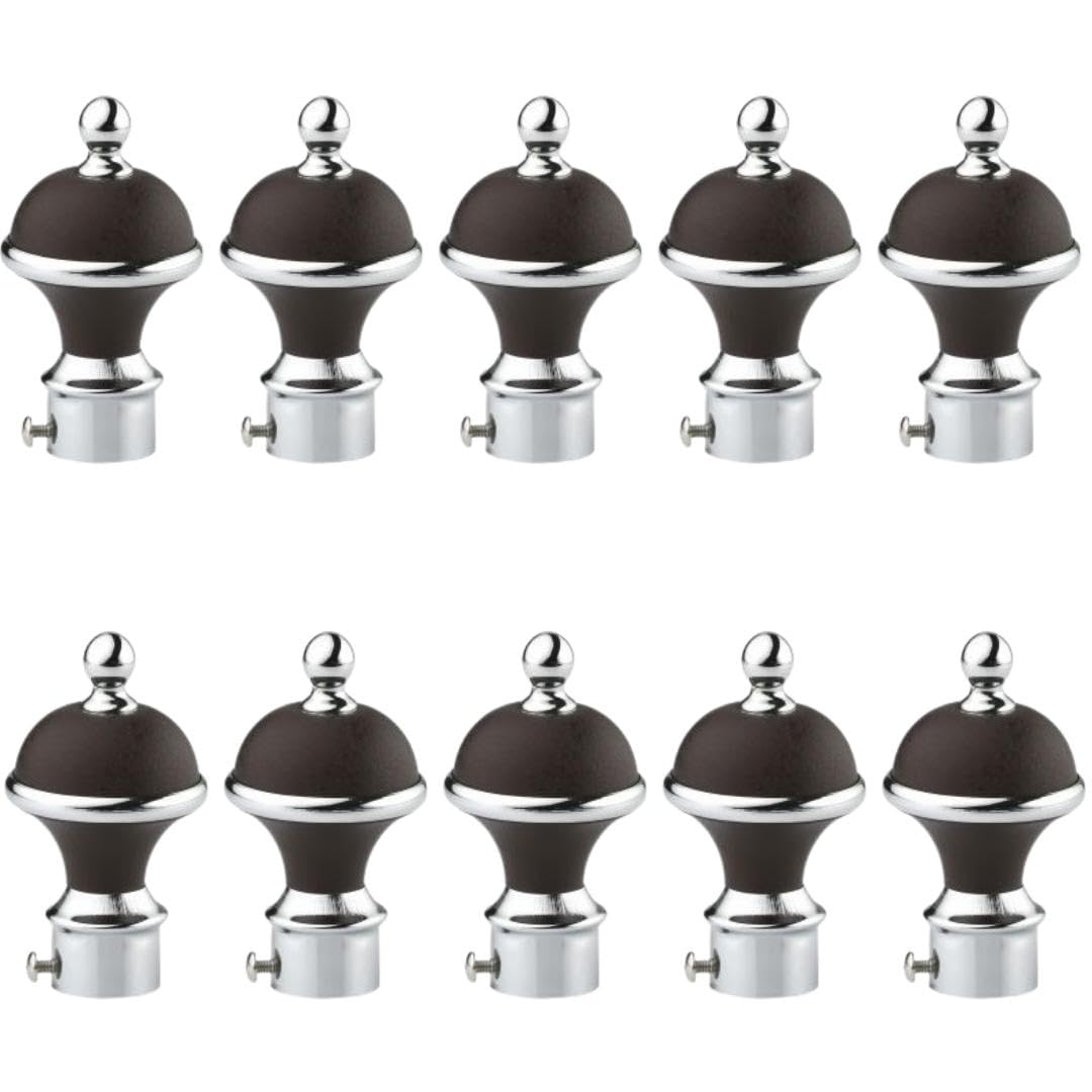 SPOTBIA Curtain Bracket Stainless Steel/Without Support/Home décor/windo & Door Accessories/Curtain Knob 1 Inch Rod Pocket/Curtain Accessorise/(Pack of 10)