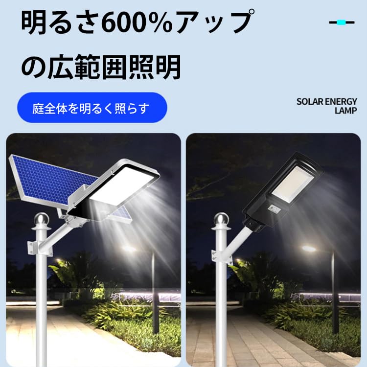 ソーラー街灯 Of-5200W 520000LM ソーラーライト 街灯 外灯 屋外 