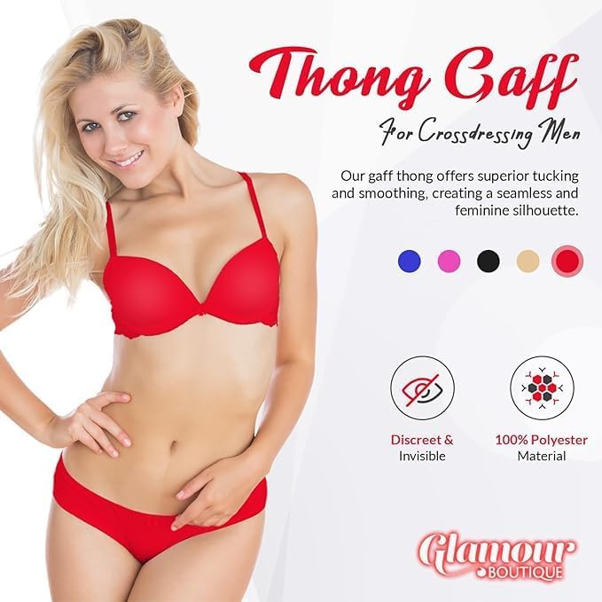 Gaff Thong Underwear Male Female Panties For Satin Crossdressers G String Sissy Transgender Clothes 2 pack2