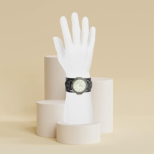 Miniatura 4 de Sosoport Accesorios de escritorio de mano para uñas, 2 piezas, maniquí masculino, soporte de joyería de vinilo para mano, modelo de mano, pulsera,