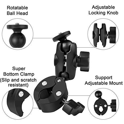 Taisioner Super Camera Clamp Mount Double Socket Arm 1/4"-20 Ball Head Adapter For Gopro Akaso Dji Action Insta360 Or Dslr Digital Camera Monitor/Led Lights/Ronin-M/Ronin Mx/Freefly Movi #TOP3