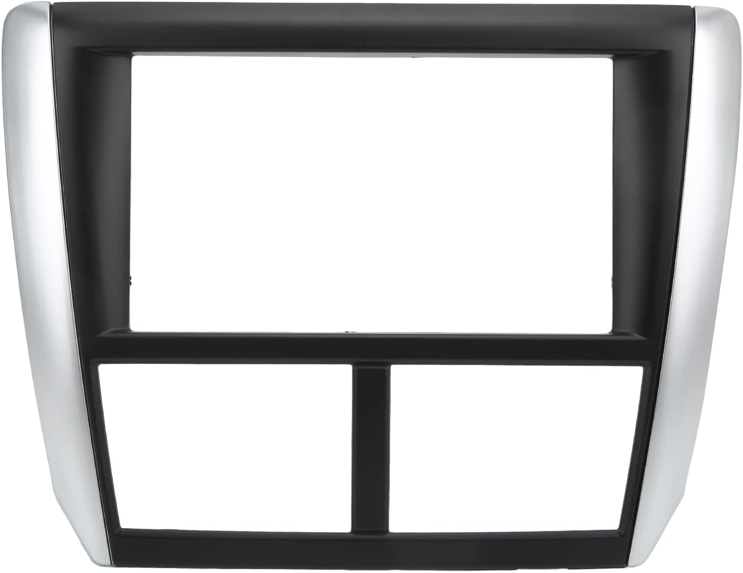 2DIN Car Dash Radio Panel Frame, DVD Navigation Trim Replacement for Impreza, Stereo Bezel Trim Dash Panel, ABS Dashboard Radio Fascia, GPS Navigation Trim