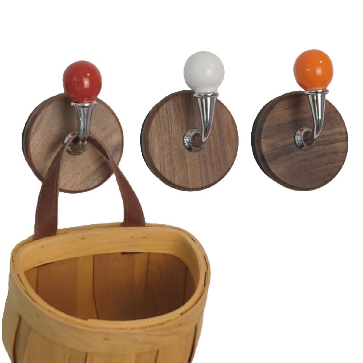 3 Pcs Colorful Magnetic Hooks Heavy Duty Magnet Hook Strong Neodymium Magnetic Coat Hooks Magnetic Hanger for Refrigerator, Metal Door, Locker for Hanging Towel, Coat, Bag, Umbrella (B)