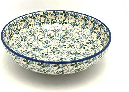 Polish Pottery Bowl - Contemporary - Medium (9") - Forget-Me-Knot