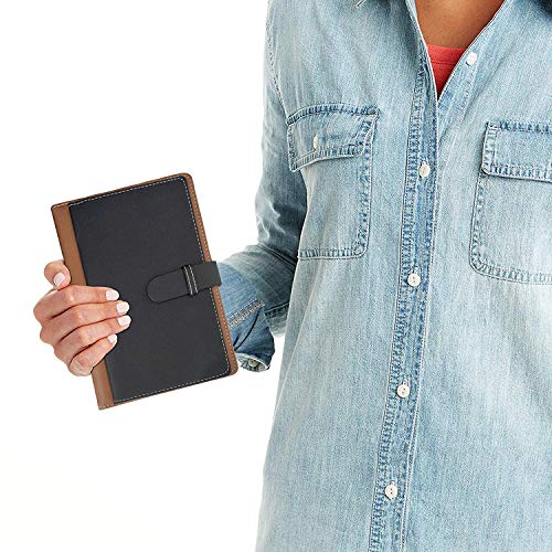 Image of AccuPrints A5 Notebook with PU Leather Belt Lock Pages 200 for Office