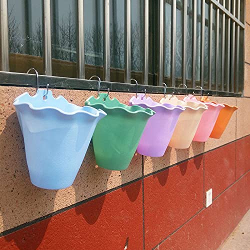 Jardiniere balcon Jardinière suspendue en plastique | Pot de fleurs mural, Pot de fleurs, conteneur de plantes, Pot for fournitures de jardin d'intérieur et d'extérieur Pot suspendu plante interieur (