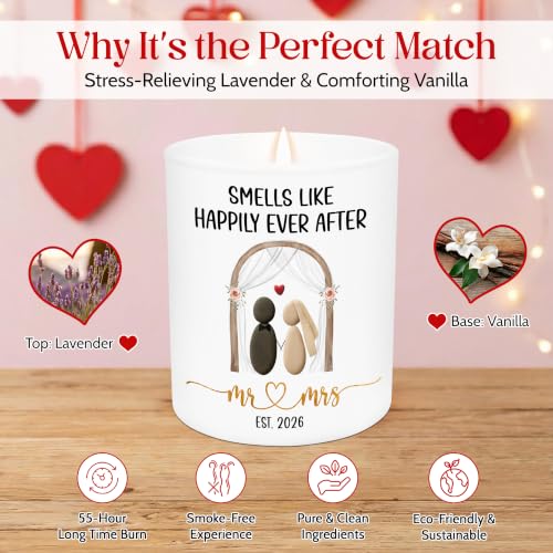 TEEZWONDER Wedding Gifts for Couples 2026 - Vanilla Lavender Candle 10 oz - Image 5