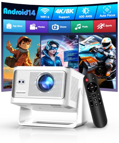 Alwtniet Mini Vidéoprojecteur 4K 8K Compatible, FHD 1080P Natif...