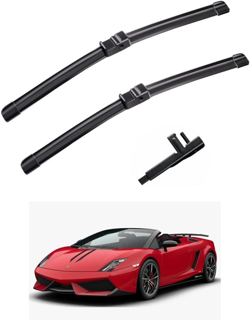 Replacement for Lamborghini Gallardo, Murcielago Windshield Wiper Blades - 26" + 26" Front Window Wiper - fit 2006-2014 Vehicles - Factory Aftermarket