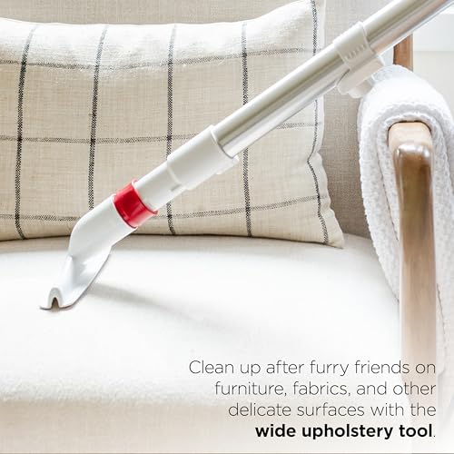 Image of Shark Upright Vacuum Cleaner | Rotator Lift-Away | Pet Hair, Carpet & Hard Floor Cleaning | Dusting Brush, Upholstery & Crevice Tools | HEPA Filter | Swivel Steering | Headlights | White /Red | NV501