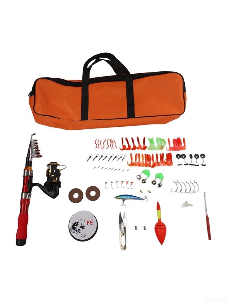 Kit Pesca Vidrio 2. con Carrete y Señuelos Kit Pesca Vidrio 2.(2.30m)