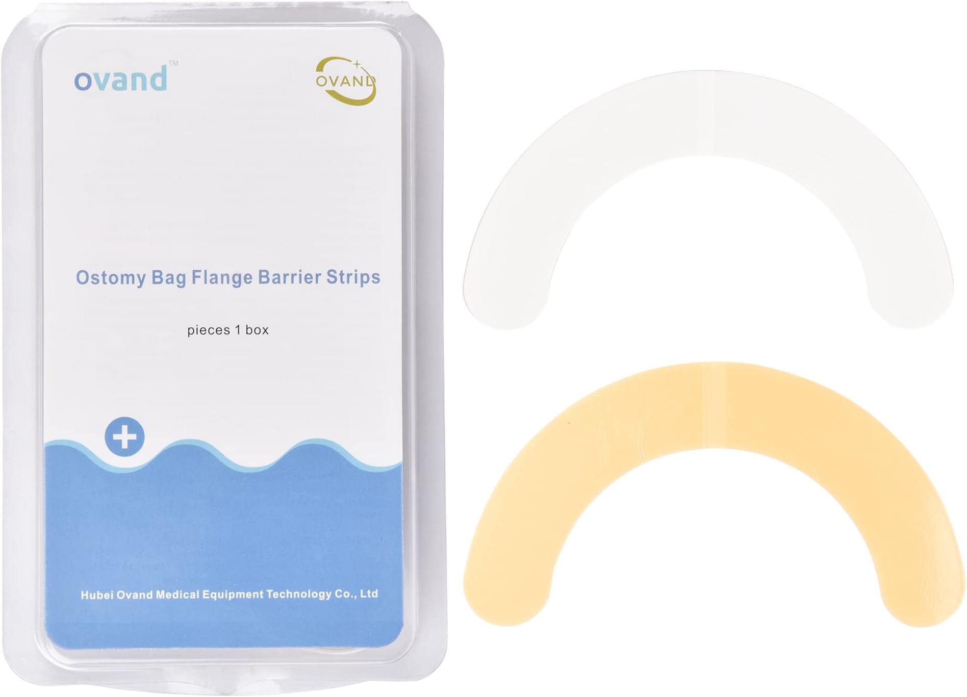 20 Pcs Hydrocolloid Skin Barrier Strips,Ostomy Supplies Elastic Barrier Rings for Colostomy Bags Medical Supplies Waterproof Half Rings for Sealing Ostomy Bag