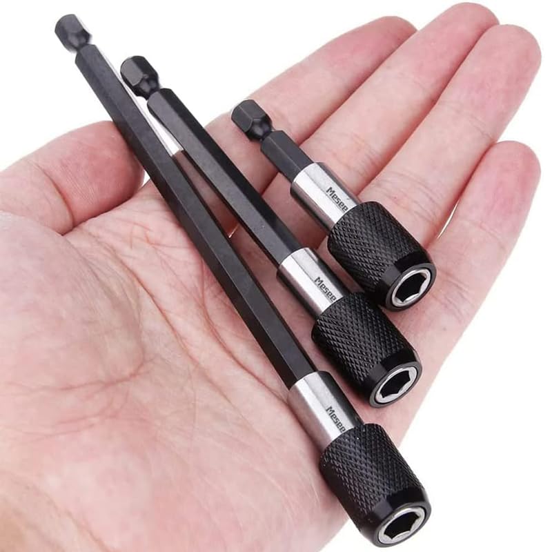 Magnetic Screwdriver Hexagonal Adapter Drill bit Replacement Extension kit self-Locking Rod Chuck nut Tool(Mix)