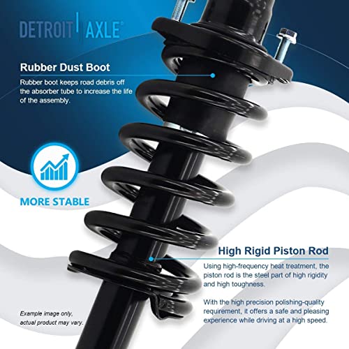 Image of Detroit Axle - 8pc Struts Kit for 2002 2003 2004 2005 2006 Honda CR-V, 4 Front & Rear Struts w /Coil Spring 2 Front Sway Bar End Links 2 Outer Tie Rod End Links Replacement Suspension Struts Shocks