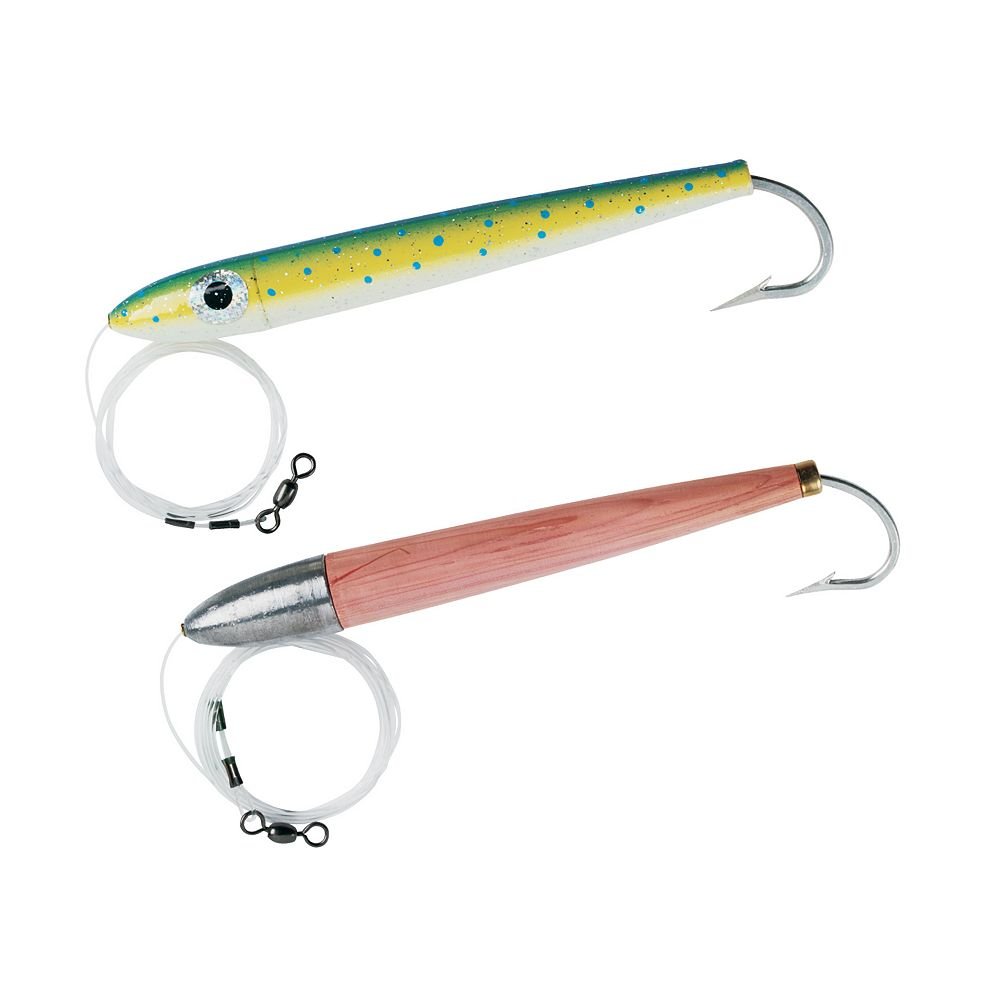 Sea StrikerRigged Cedar Plug 8", 36800 Hook, 8 Ft 150 Lb Mono Rigged Cedar Plug 8", 36800 Hook, 8 Ft 150 Lb Mono