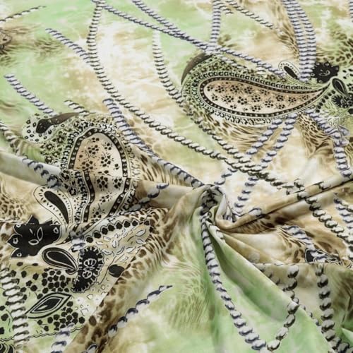 TOLKO Sommer Jersey Baumwollstoff Meterware für Shirt Kleid Rock | Weich blickdicht elastisch | Kleiderstoff Kostümstoff Jerseystoff | 160cm breit...