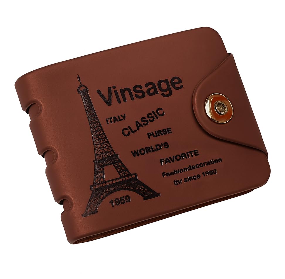 Printed Brown Mens Wallet-image-7