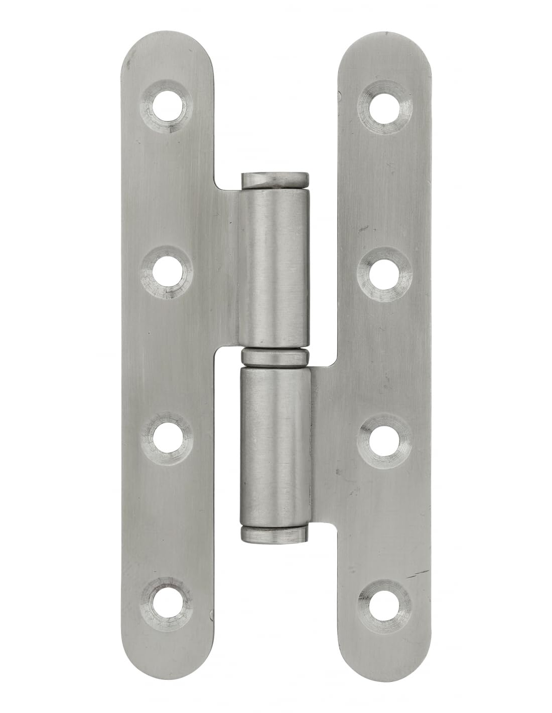 THIRARD - Paumelle de Paris pour Porte d'Entrée ou d'Intérieur - Inox - Droite - Facile à Installer - Fixation avec Trois ou Quatre Trous - 110 x 55 x 2.5 mm - Gris