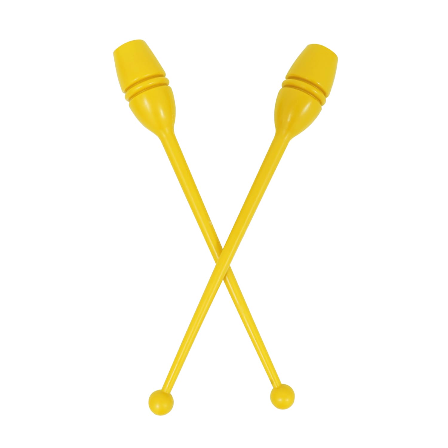 GISCO Rhythmic Gymnastic Club (Set of 2) | Color-Yellow | 44 CM | Competition Gymnastic Clubs | Durable, Lightweight Clubs for Professional Use